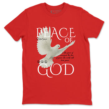 Best Sneakerfit graphic tee – Sneaker Tees To Match Air Jordan 1 Low Chicago Sneakers – Peace of God Tee Red 2