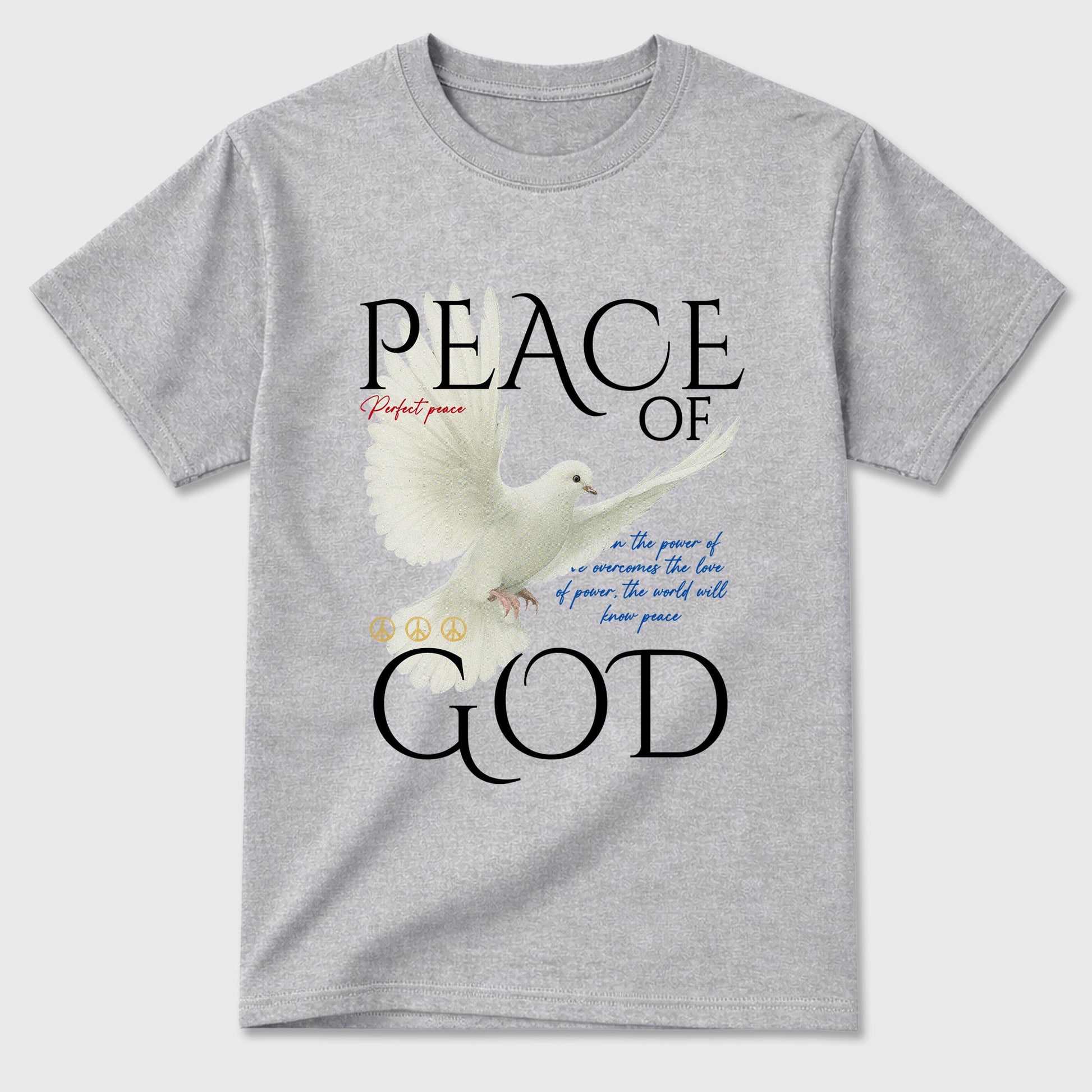 Sneaker match tees – Sneaker Tees To Match Air Jordan 1 Union x Fragment Shoes – Peace of God Tee Heather Grey 2