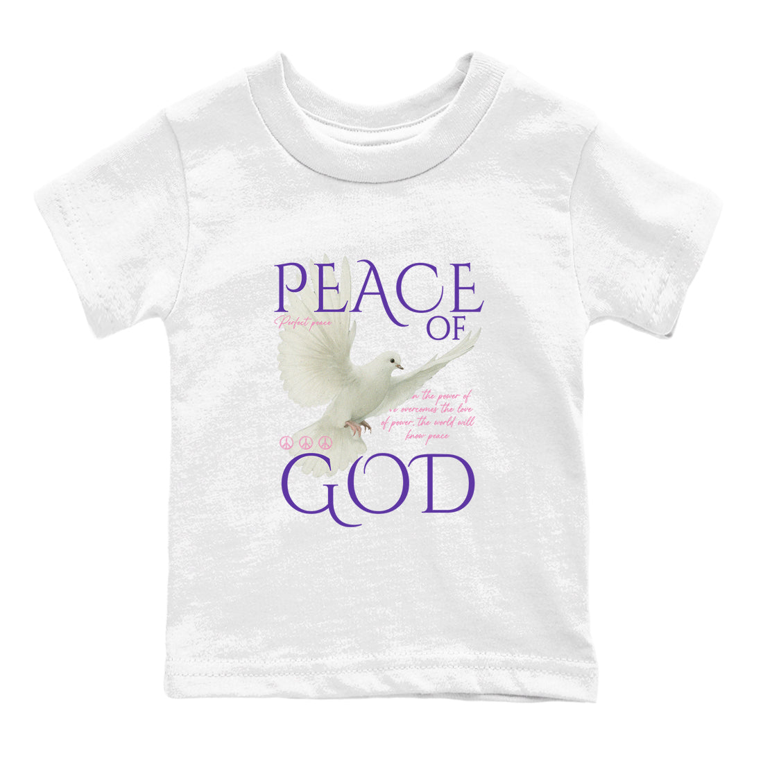 Sneaker match tees – Sneaker Tees To Match Air Jordan 11 Canyon Purple Shoes – Peace of God Kids T-Shirt White 2