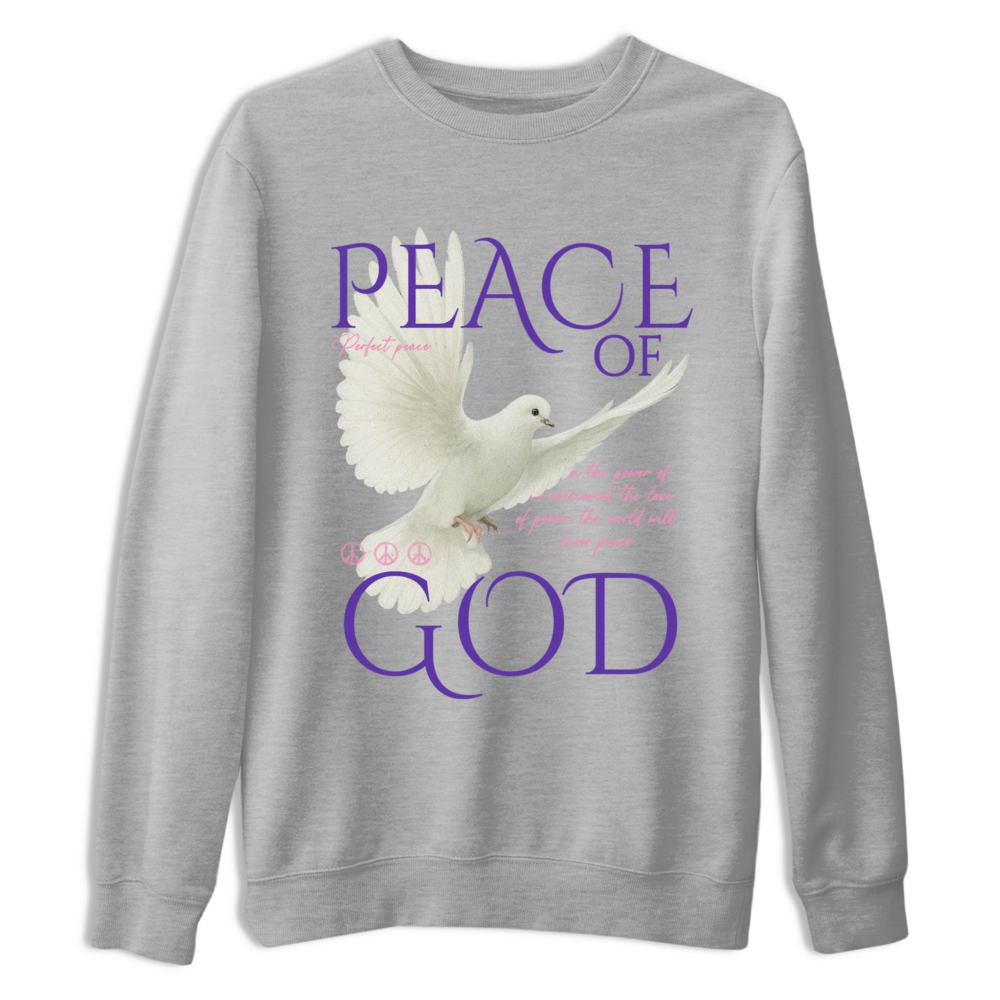 Sneaker match tees – Sneaker Tees To Match Air Jordan 11 Canyon Purple Shoes – Peace of God Tee Heather Grey 2