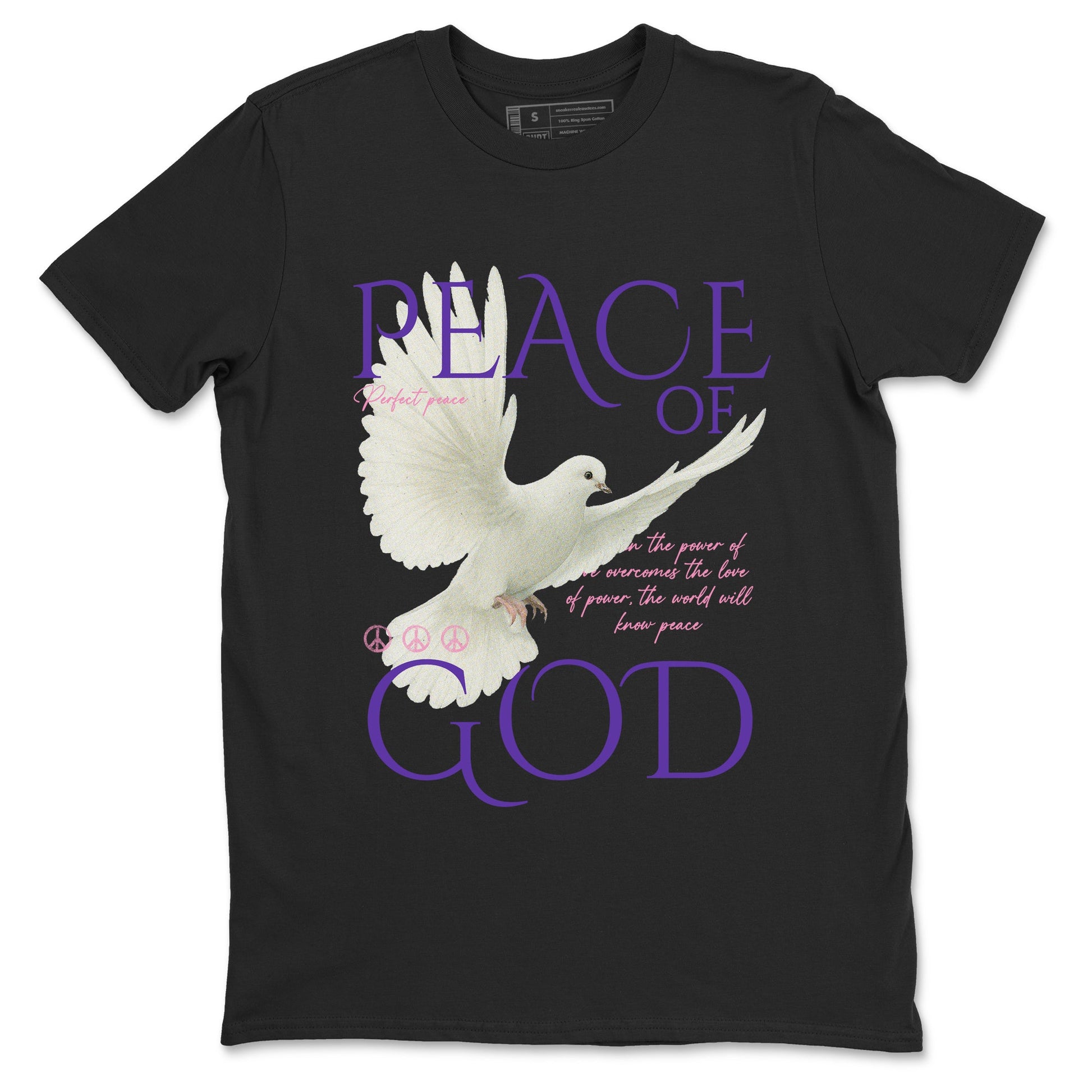 Sneaker match tees – Sneaker Tees To Match Air Jordan 11 Canyon Purple Shoes – Peace of God Tee Black 2