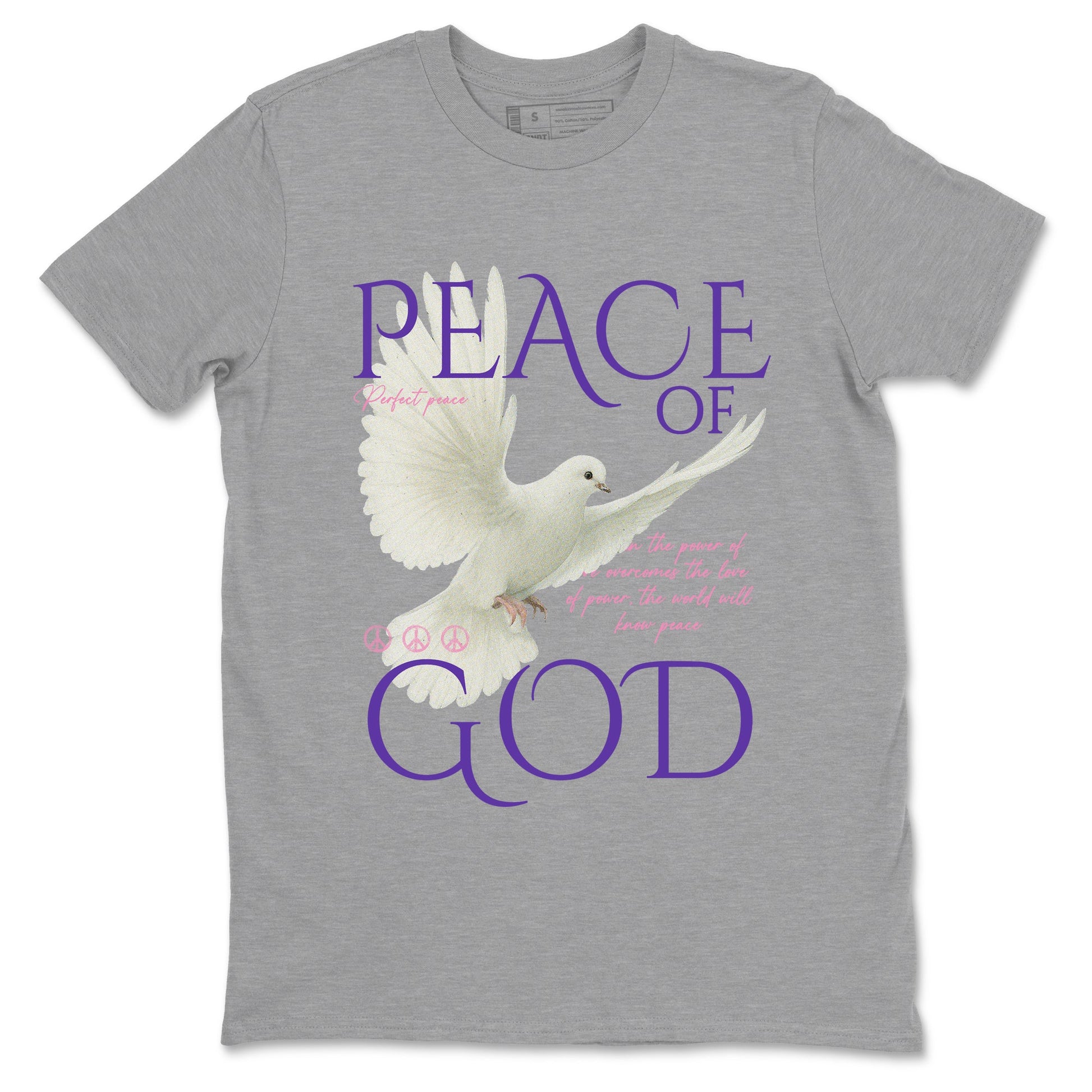 Sneaker match tees – Sneaker Tees To Match Air Jordan 11 Canyon Purple Shoes – Peace of God Tee Heather Grey 2