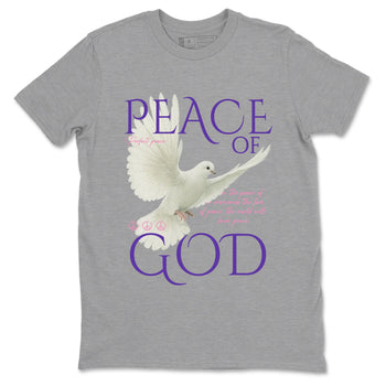 Sneaker match tees – Sneaker Tees To Match Air Jordan 11 Canyon Purple Shoes – Peace of God Tee Heather Grey 2
