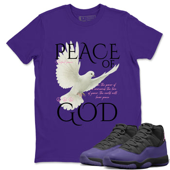 Sneaker match tees – Sneaker Tees To Match Air Jordan 11 Canyon Purple Shoes – Peace of God Tee Purple 1
