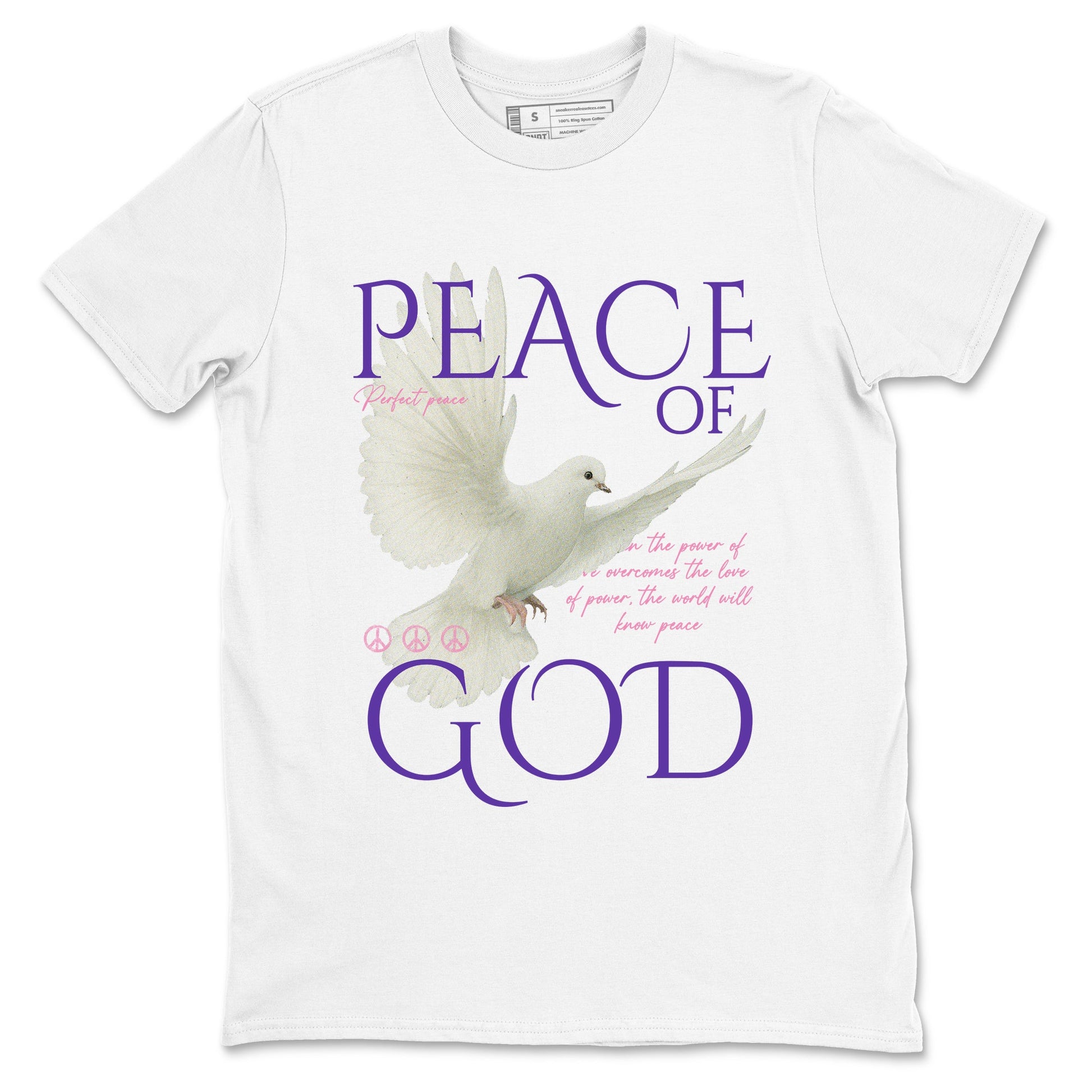 Sneaker match tees – Sneaker Tees To Match Air Jordan 11 Canyon Purple Shoes – Peace of God Tee White 2