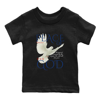 Sneaker Threads – Sneaker Tees To Match Air Jordan 11 Rare Air – Peace of God Youth Graphic Tee Black 2. Perfect for Jordan releases 2025 colorways.