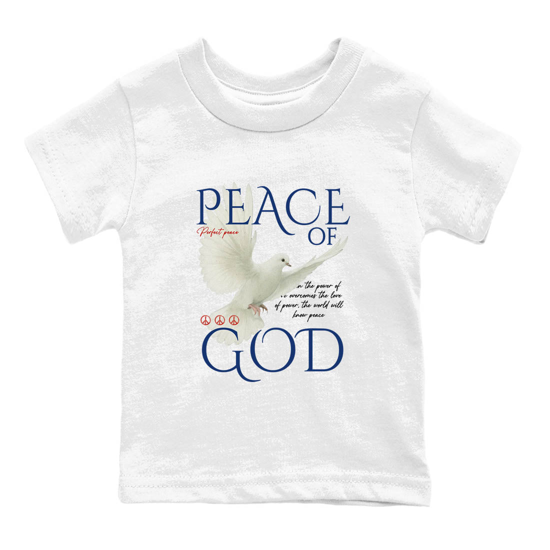 Sneaker Threads – Sneaker Tees To Match Air Jordan 11 Rare Air – Peace of God Youth Graphic Tee White 2. Perfect for Jordan releases 2025 colorways.