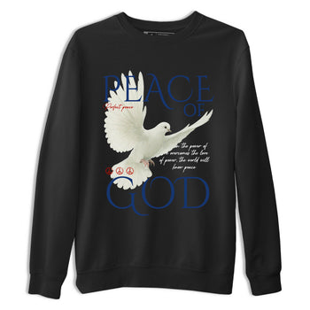 Sneaker Threads – Sneaker Tees To Match Air Jordan 11 Rare Air – Peace of God Graphic Tee Black 2. Perfect for Jordan releases 2025 colorways.