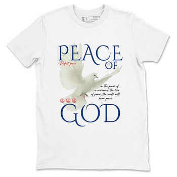 Sneaker Threads – Sneaker Tees To Match Air Jordan 11 Rare Air – Peace of God Graphic Tee White 2. Perfect for Jordan releases 2025 colorways.