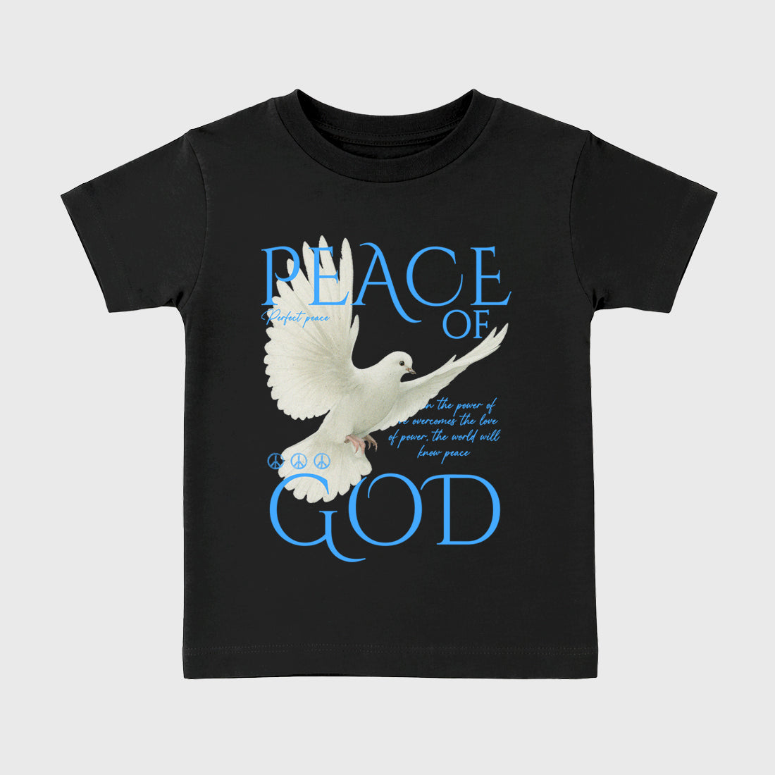 Sneaker match tees – Sneaker Tees To Match Air Jordan 11 University Blue Shoes – Peace of God Kids T-Shirt Black 2