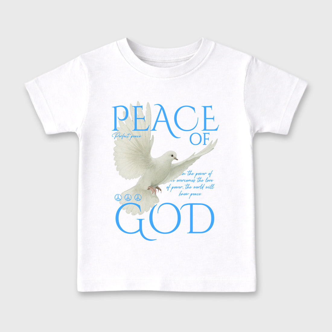 Sneaker match tees – Sneaker Tees To Match Air Jordan 11 University Blue Shoes – Peace of God Kids T-Shirt White 2