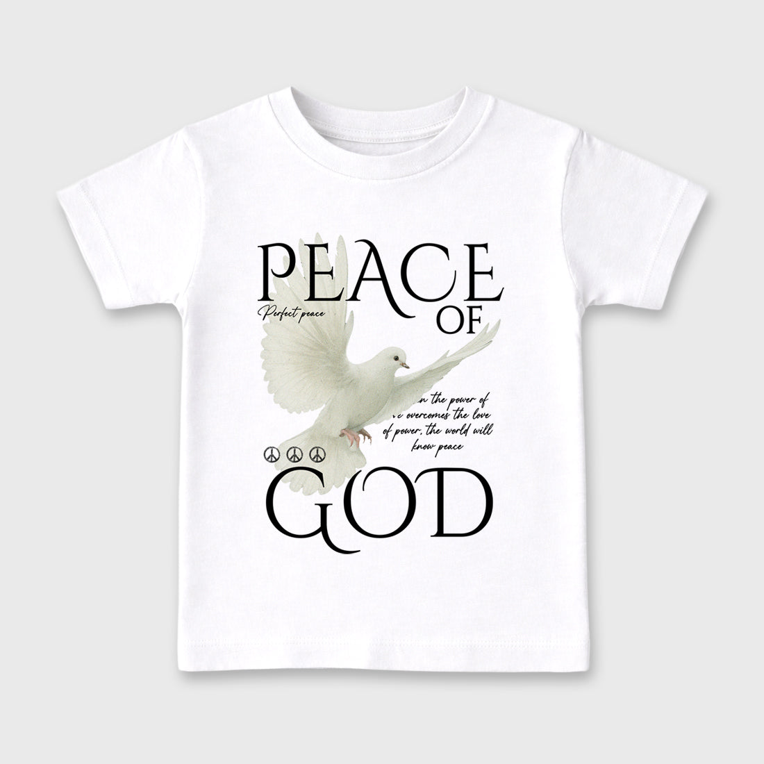Sneaker match tees – Sneaker Tees To Match Air Jordan 14 University Blue Shoes – Peace of God Kids T-Shirt White 2
