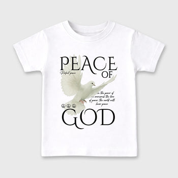 Sneaker match tees – Sneaker Tees To Match Air Jordan 14 University Blue Shoes – Peace of God Kids T-Shirt White 2