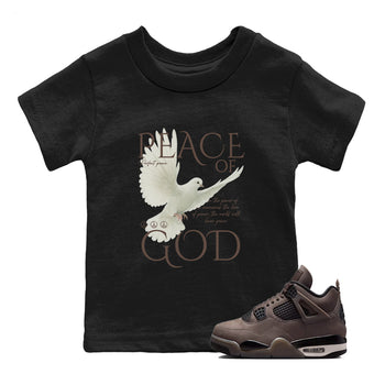 Sneaker match tees – Sneaker Tees To Match Air Jordan 4 Cave Stone Shoes – Peace of God Kids T-Shirt Black 1