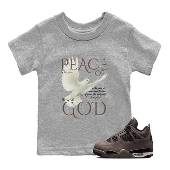 Sneaker match tees – Sneaker Tees To Match Air Jordan 4 Cave Stone Shoes – Peace of God Kids T-Shirt Heather Grey 1