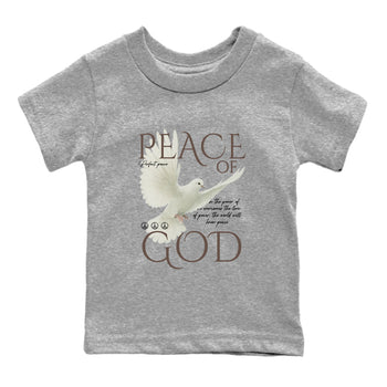 Sneaker match tees – Sneaker Tees To Match Air Jordan 4 Cave Stone Shoes – Peace of God Kids T-Shirt Heather Grey 2