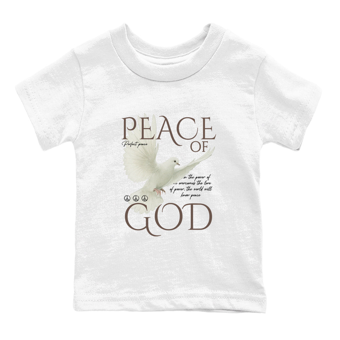 Sneaker match tees – Sneaker Tees To Match Air Jordan 4 Cave Stone Shoes – Peace of God Kids T-Shirt White 2