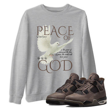 Sneaker match tees – Sneaker Tees To Match Air Jordan 4 Cave Stone Shoes – Peace of God Tee Heather Grey 1