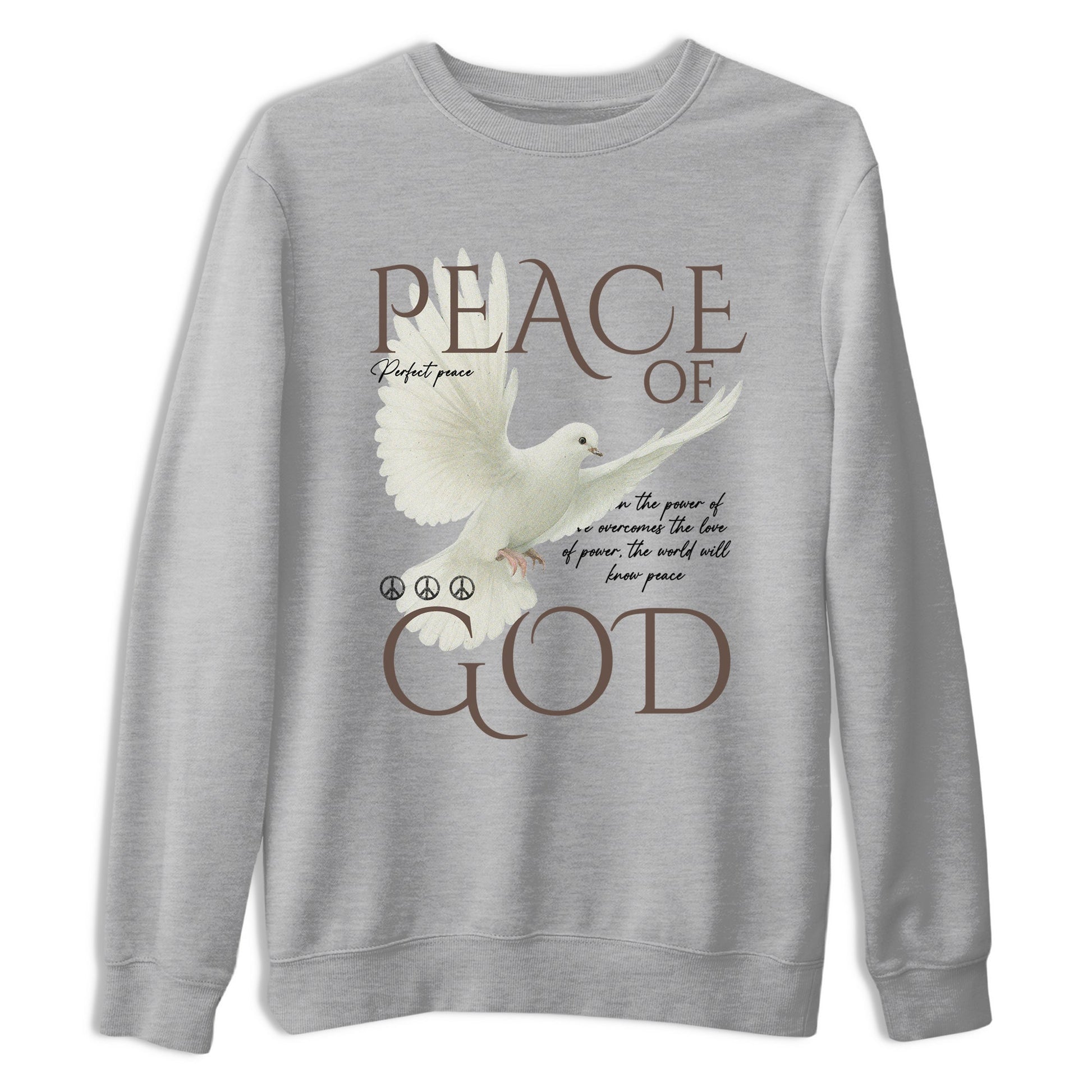 Sneaker match tees – Sneaker Tees To Match Air Jordan 4 Cave Stone Shoes – Peace of God Tee Heather Grey 2
