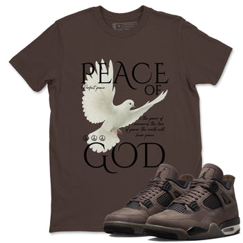 Sneaker match tees – Sneaker Tees To Match Air Jordan 4 Cave Stone Shoes – Peace of God Tee Dark Chocolate 1