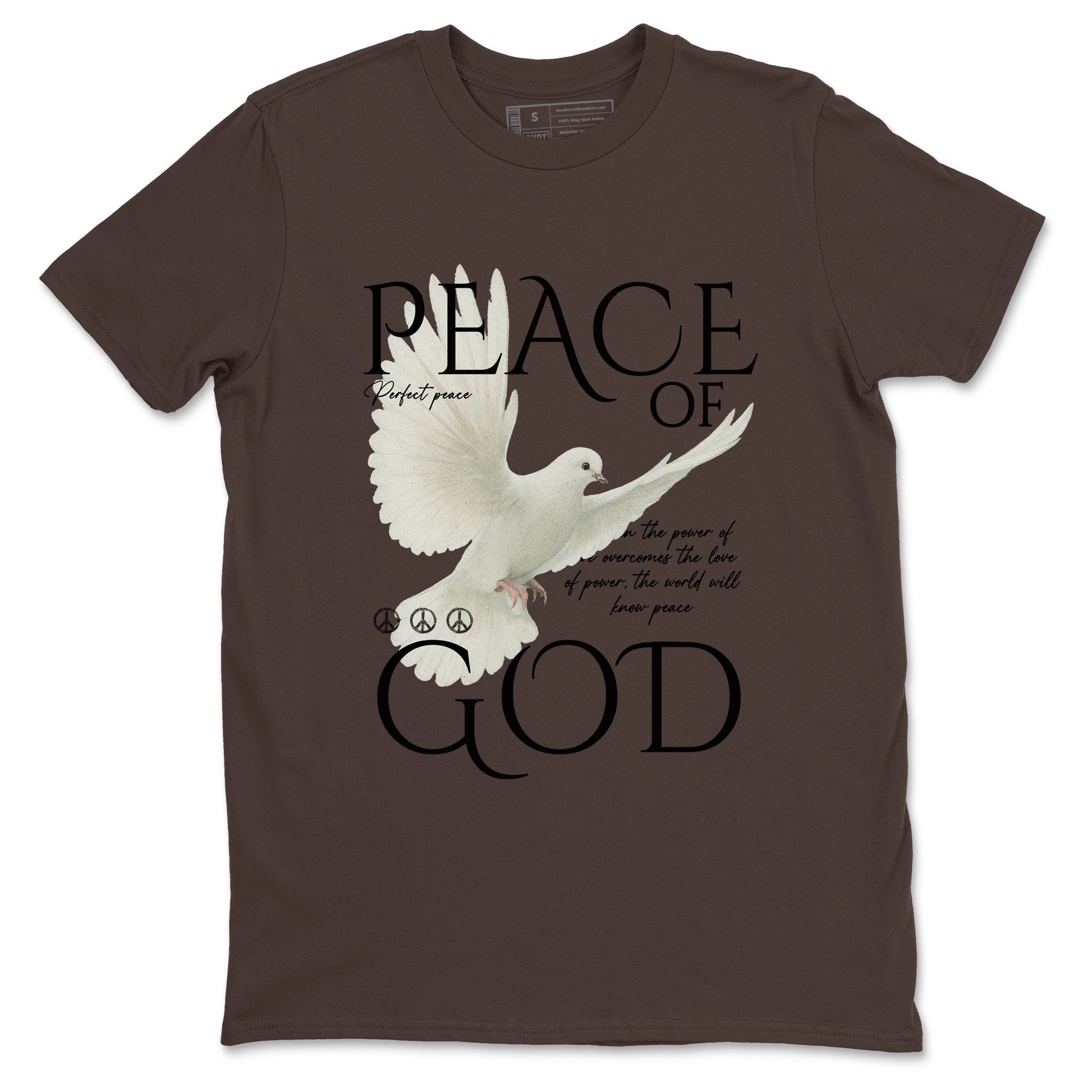 Sneaker match tees – Sneaker Tees To Match Air Jordan 4 Cave Stone Shoes – Peace of God Tee Dark Chocolate 2