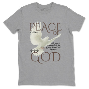 Sneaker match tees – Sneaker Tees To Match Air Jordan 4 Cave Stone Shoes – Peace of God Tee Heather Grey 2