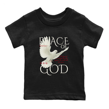 Sneaker match tees – Sneaker Tees To Match Air Jordan 4 Flight Club Shoes – Peace of God Kids T-Shirt Black 2