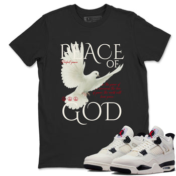 Sneaker match tees – Sneaker Tees To Match Air Jordan 4 Flight Club Shoes – Peace of God Tee Black 1