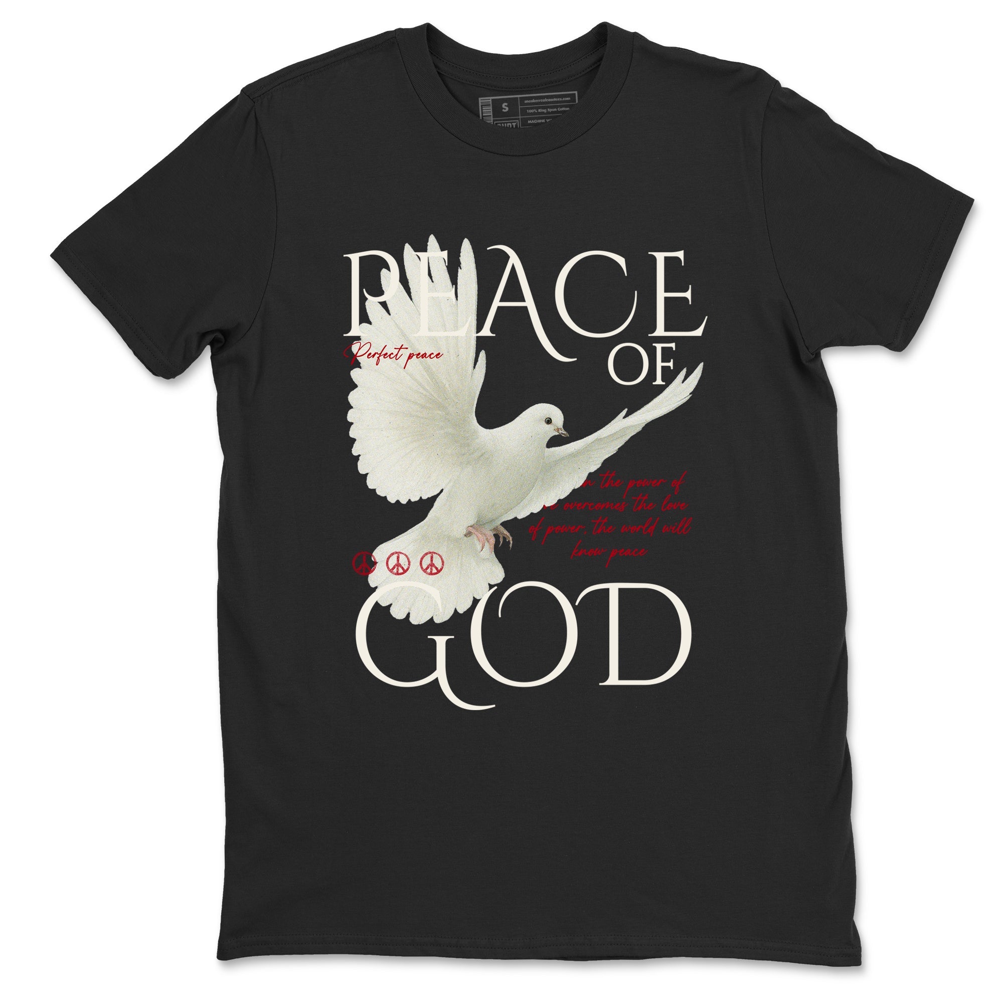 Sneaker match tees – Sneaker Tees To Match Air Jordan 4 Flight Club Shoes – Peace of God Tee Black 2