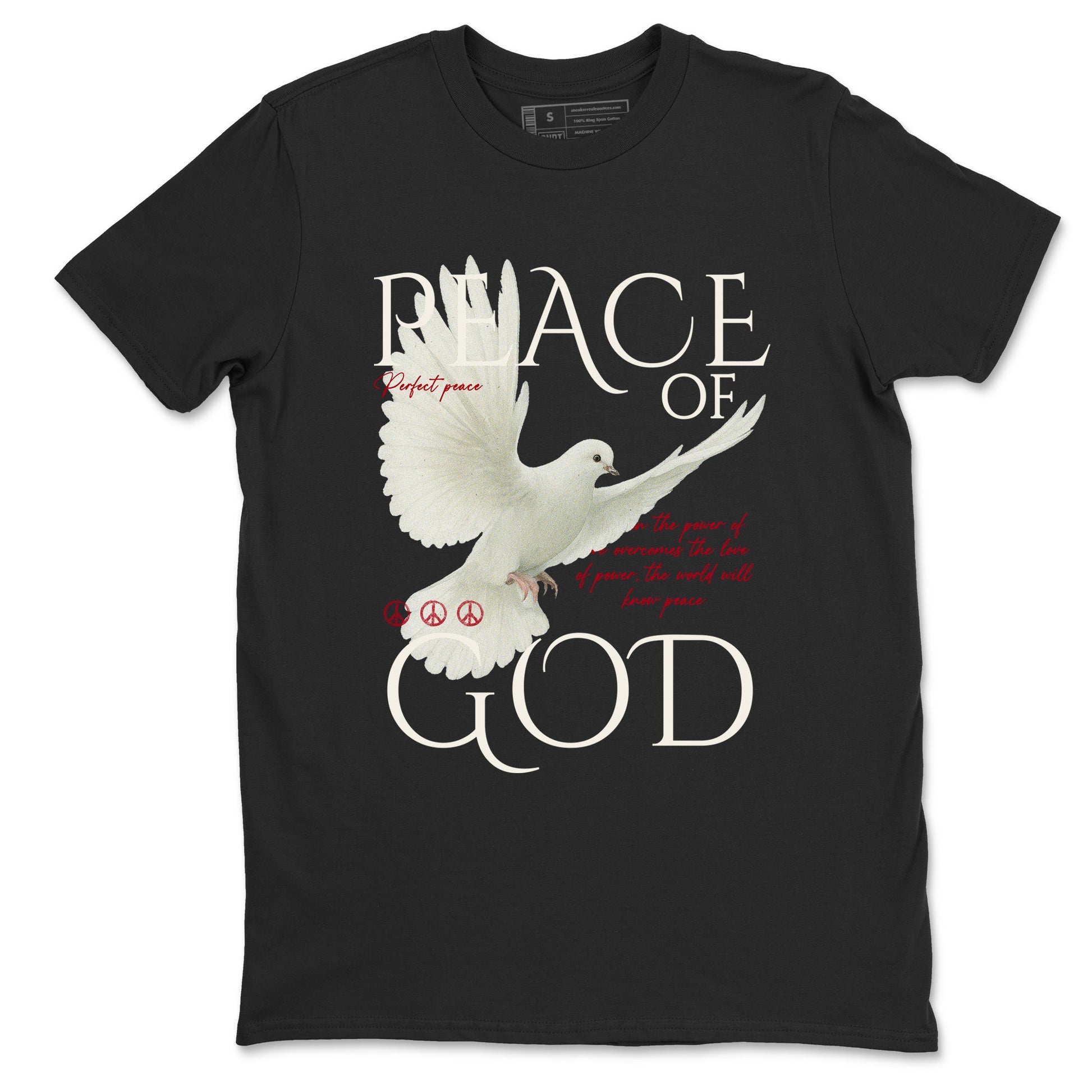Sneaker match tees – Sneaker Tees To Match Air Jordan 4 Flight Club Shoes – Peace of God Tee Black 2