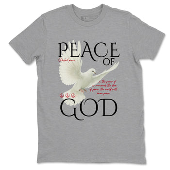 Sneaker match tees – Sneaker Tees To Match Air Jordan 4 Flight Club Shoes – Peace of God Tee Heather Grey 2
