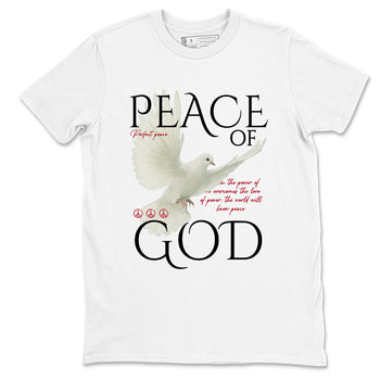 Sneaker match tees – Sneaker Tees To Match Air Jordan 4 Flight Club Shoes – Peace of God Tee White 2