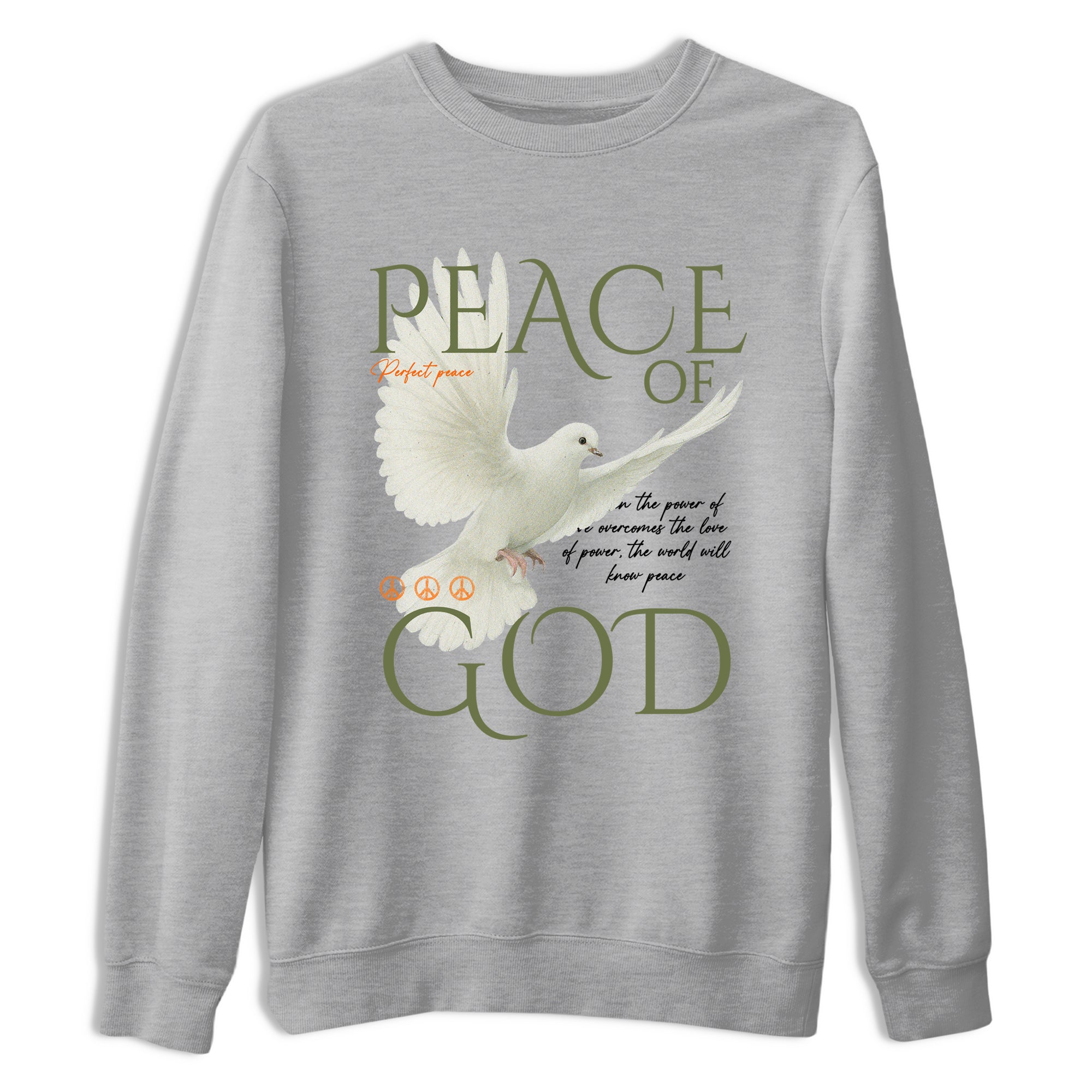 Sneaker match tees – Sneaker Tees To Match Undefeated inspired colorways Air Jordan 4 OG Olive Shoes  – Peace of God Tee Heather Grey 2