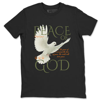 Sneaker match tees – Sneaker Tees To Match Undefeated inspired colorways Air Jordan 4 OG Olive Shoes  – Peace of God Tee Black 2