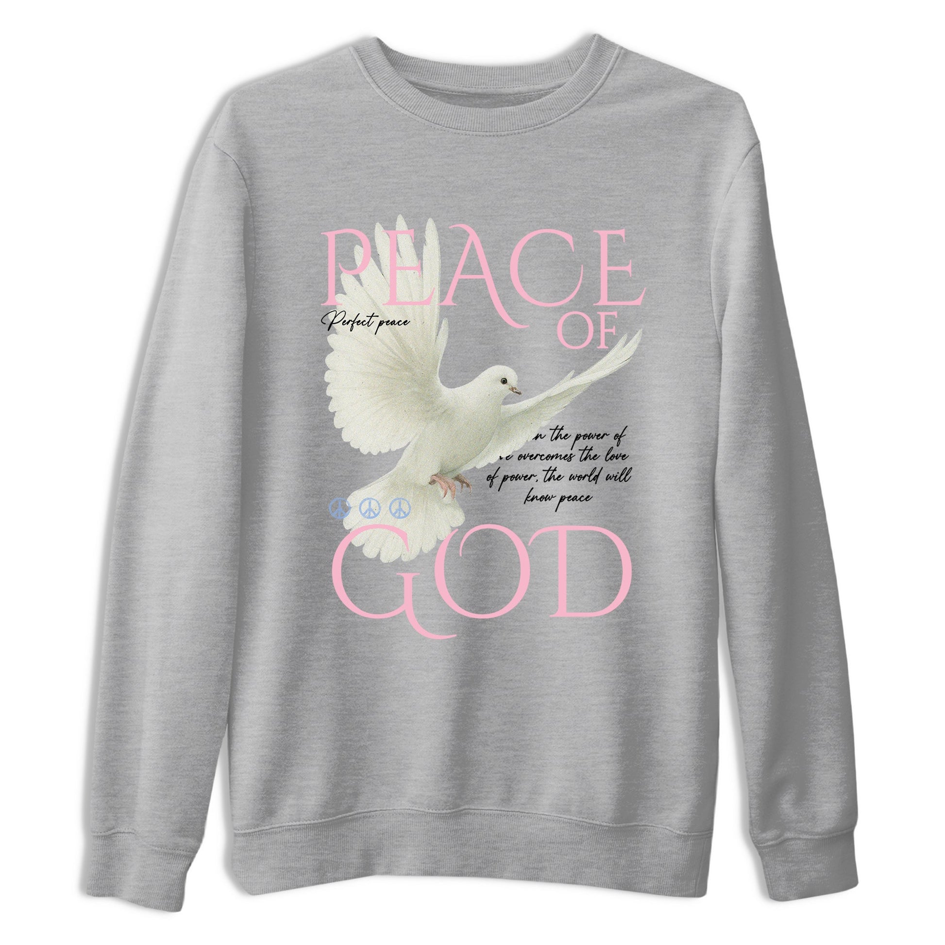 Sneaker match tees – Sneaker Tees To Match Air Jordan 5 Medium Soft Pink Shoes – Peace of God Tee Heather Grey 2