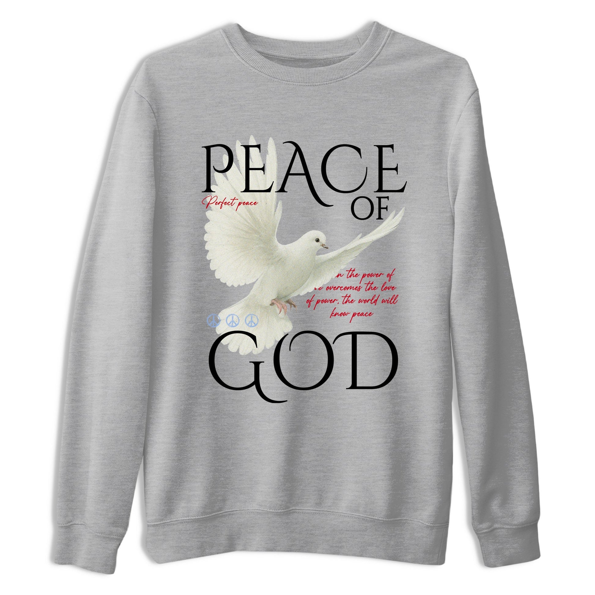 Sneaker match tees – Sneaker Tees To Match Air Jordan 5 Fire Red Shoes – Peace of God Tee Heather Grey 2