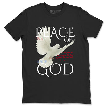 Sneaker match tees – Sneaker Tees To Match Air Jordan 5 Fire Red Shoes – Peace of God Tee Black 2