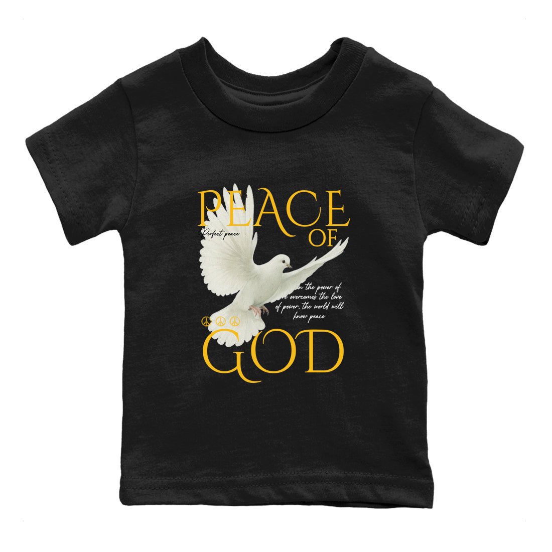 Sneaker match tees – Sneaker Tees To Match Air Jordan 5 Tokyo Shoes – Peace of God Kids T-Shirt Black 2