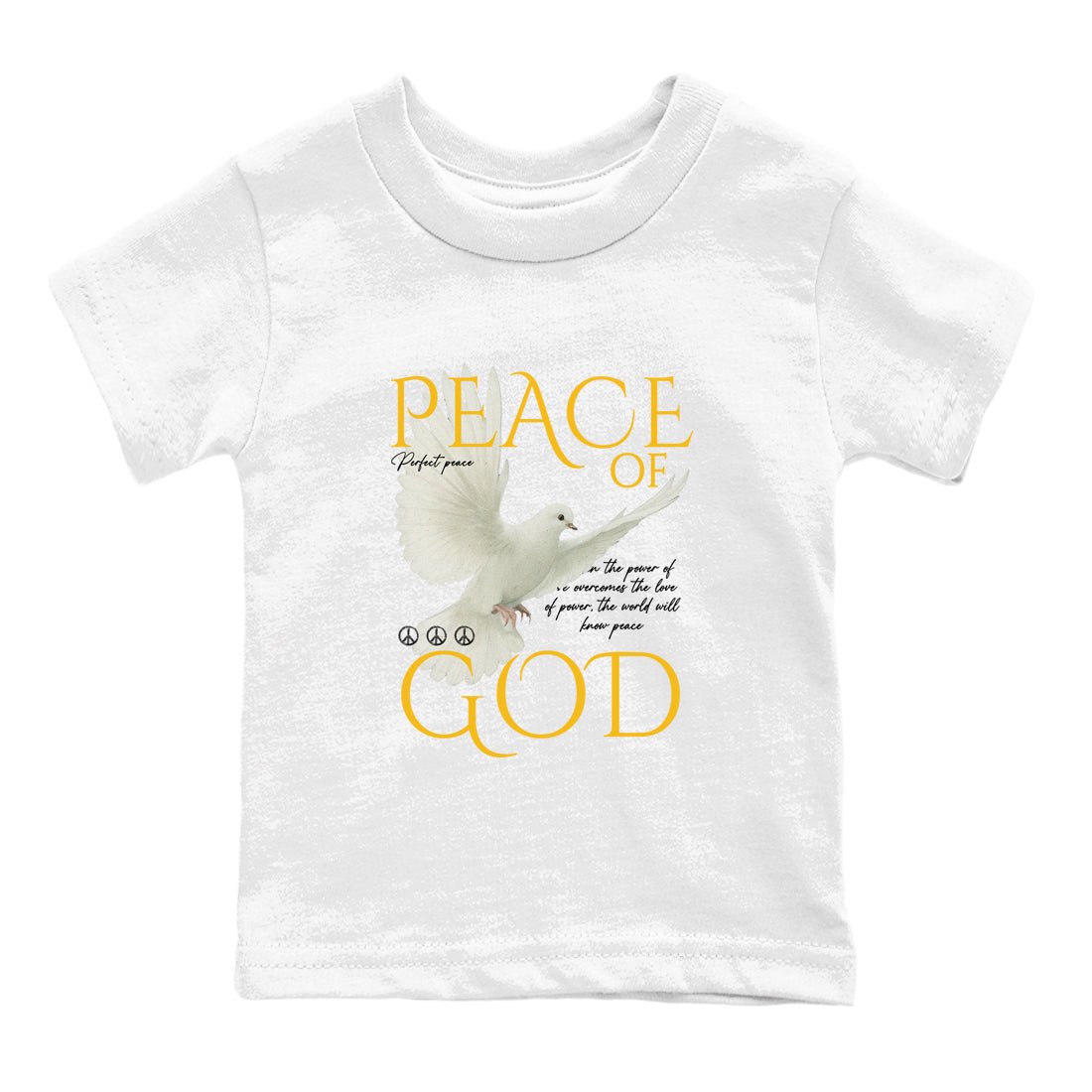 Sneaker match tees – Sneaker Tees To Match Air Jordan 5 Tokyo Shoes – Peace of God Kids T-Shirt White 2