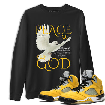 Sneaker match tees – Sneaker Tees To Match Air Jordan 5 Tokyo Shoes – Peace of God Tee Black 1