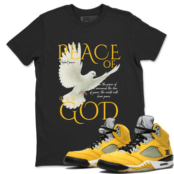Sneaker match tees – Sneaker Tees To Match Air Jordan 5 Tokyo Shoes – Peace of God Tee Black 1