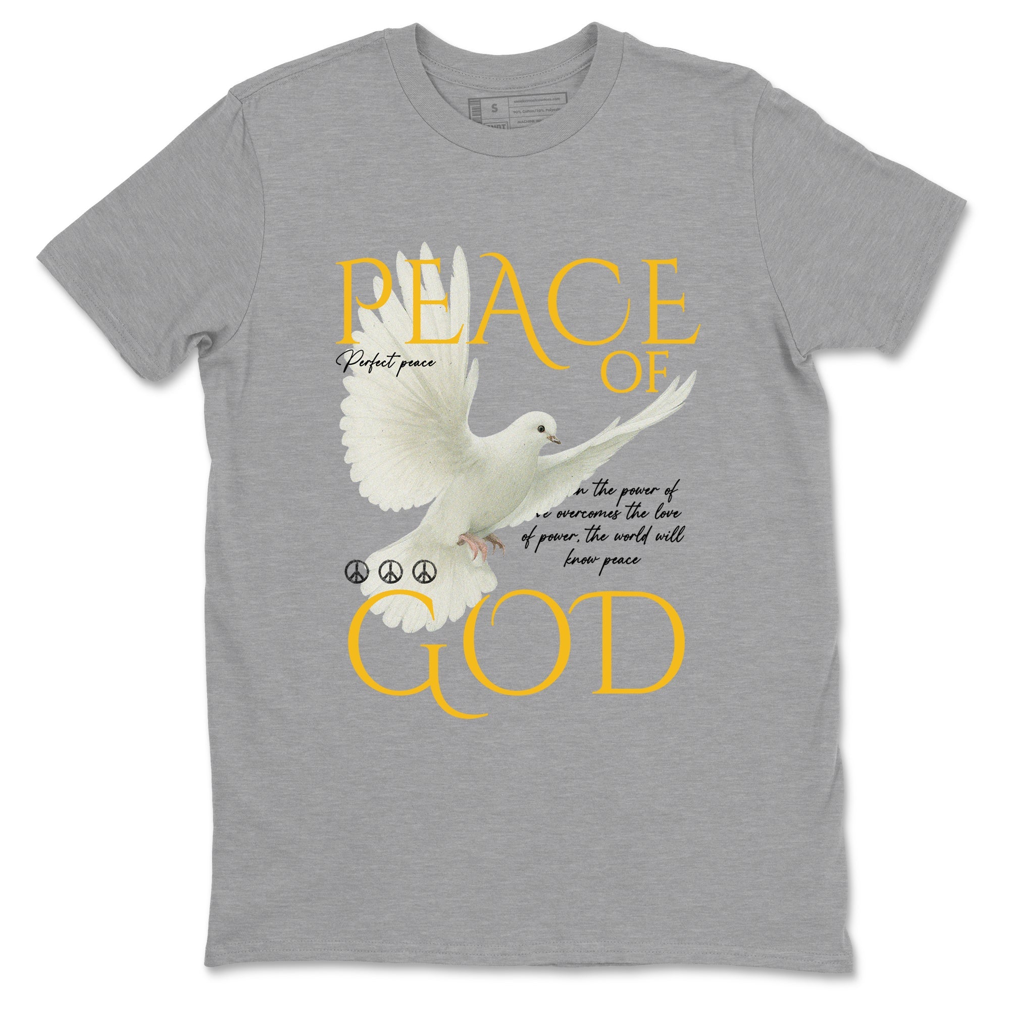 Sneaker match tees – Sneaker Tees To Match Air Jordan 5 Tokyo Shoes – Peace of God Tee Heather Grey 2