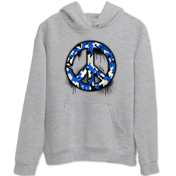 AJ1 Game Royal shirt to match jordans Peace Sign sneaker tees Air Jordan 1 Game Royal SNRT Sneaker Release Tees unisex cotton Heather Grey 2 crew neck shirt