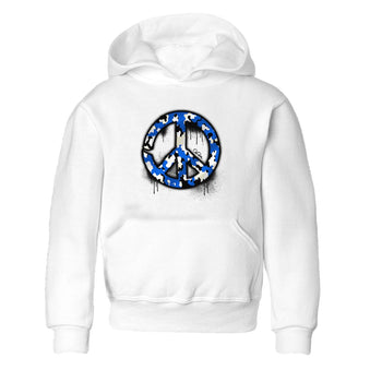 AJ1 Game Royal shirt to match jordans Peace Sign sneaker tees Air Jordan 1 Game Royal SNRT sneaker release tees baby toddler White 2 cotton Shirt