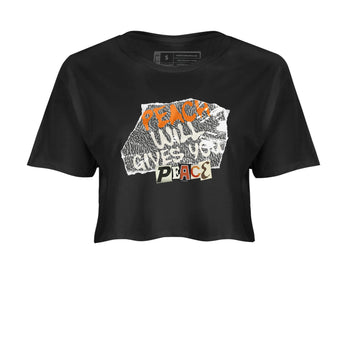 3s Georgia Peach shirt to match jordans Peach Will Gives You Peace sneaker tees Air Jordan 3 Georgia Peach SNRT Sneaker Release Tees Black 2 crop length shirt