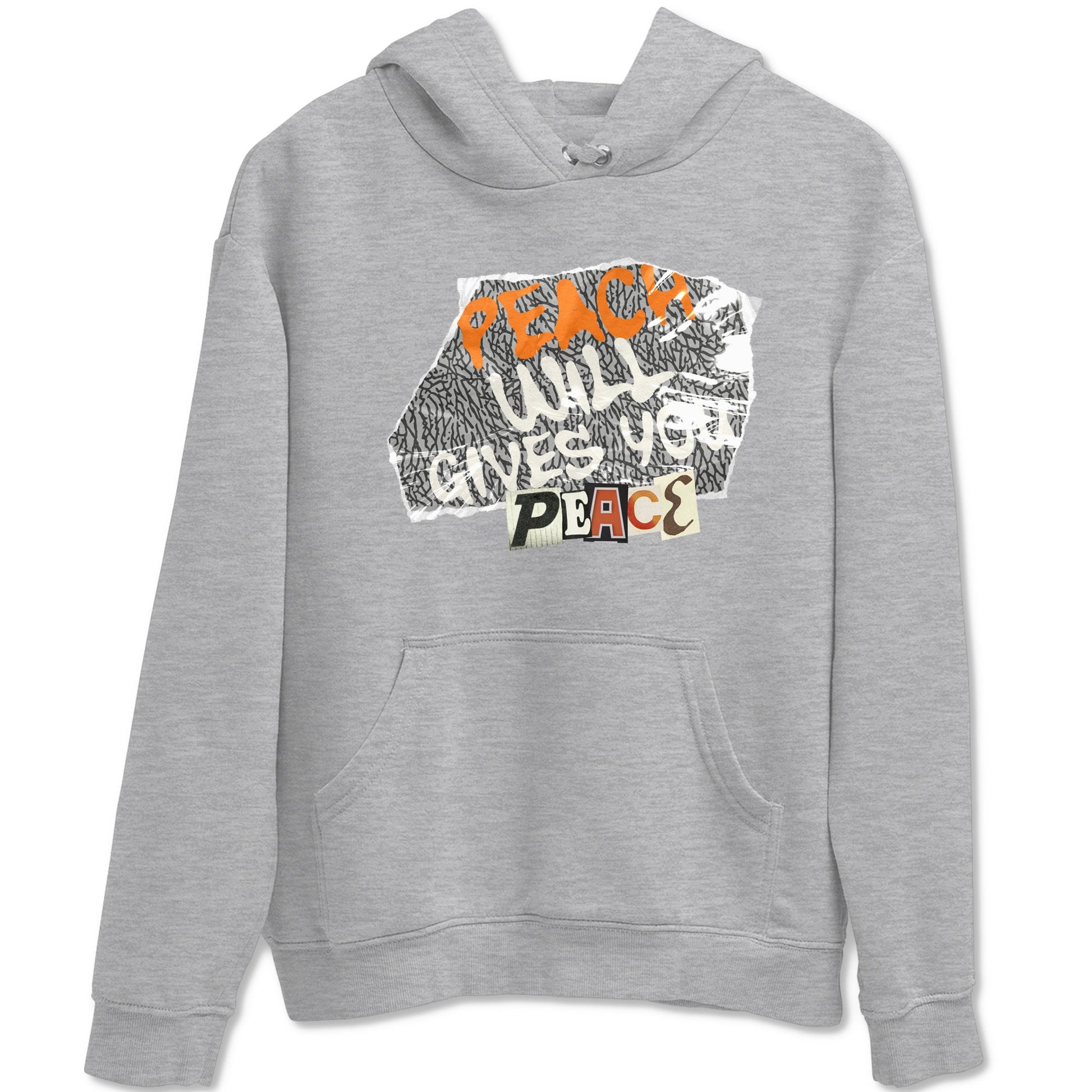 3s Georgia Peach shirt to match jordans Peach Will Gives You Peace sneaker tees Air Jordan 3 Georgia Peach SNRT Sneaker Release Tees unisex cotton Heather Grey 2 crew neck shirt