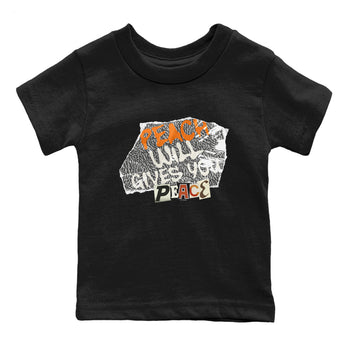 3s Georgia Peach shirt to match jordans Peach Will Gives You Peace sneaker tees Air Jordan 3 Georgia Peach SNRT sneaker release tees baby toddler Black 2 cotton Shirt