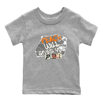 3s Georgia Peach shirt to match jordans Peach Will Gives You Peace sneaker tees Air Jordan 3 Georgia Peach SNRT sneaker release tees baby toddler Heather Grey 2 cotton Shirt