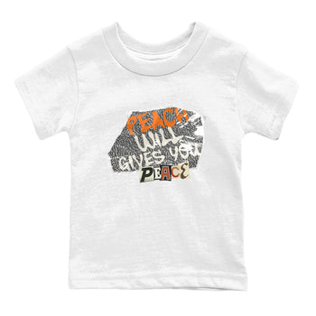 3s Georgia Peach shirt to match jordans Peach Will Gives You Peace sneaker tees Air Jordan 3 Georgia Peach SNRT sneaker release tees baby toddler White 2 cotton Shirt