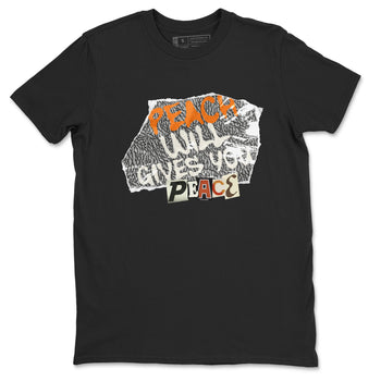 3s Georgia Peach shirt to match jordans Peach Will Gives You Peace sneaker tees Air Jordan 3 Georgia Peach SNRT Sneaker Release Tees unisex cotton Black 2 crew neck shirt